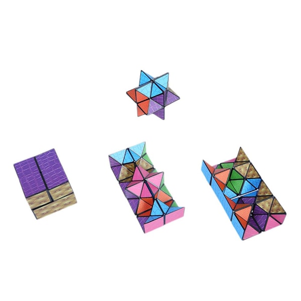 3D-Formbyteande Box Anti-stress Hand Flip Magic Cube Pussel To Geometry One size