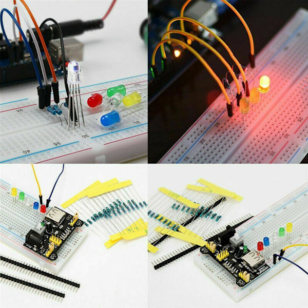 Elektronikkomponent Startpaket Trådar Brödbräda LED Transistor