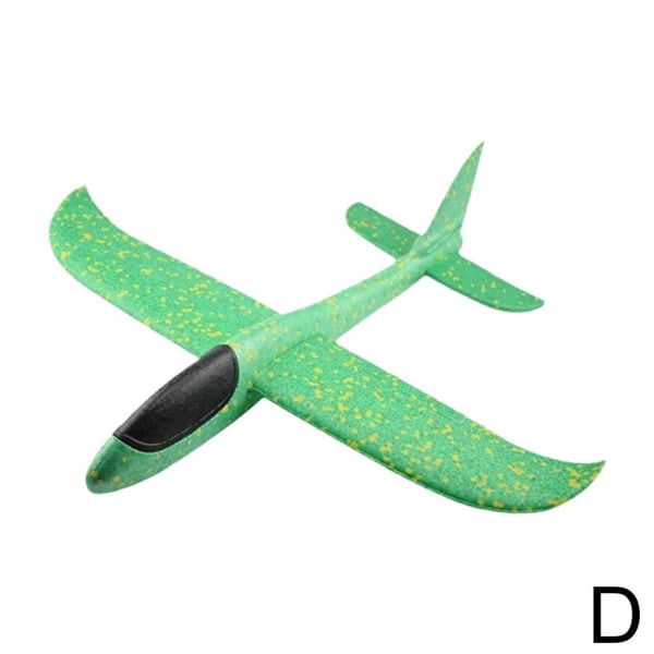 Stor LED-blixt Foam Plane Glider-Hand Throw Light Inertial AirPla green one-size