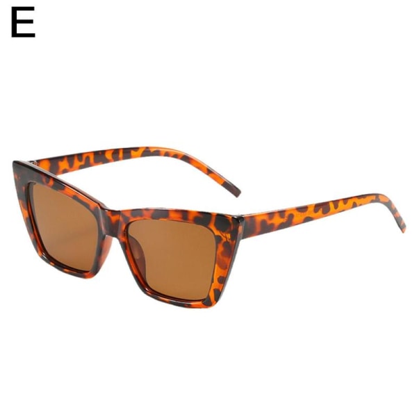 Vintage Cat Eye solglasögon för kvinnor män Retro Small Square Shad leopard print One-size