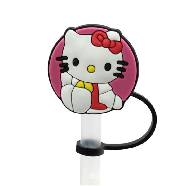 KT Straw Sleeve Silikon Dust Plug Cute Anime Party Straw Decora 1709-09 one-size