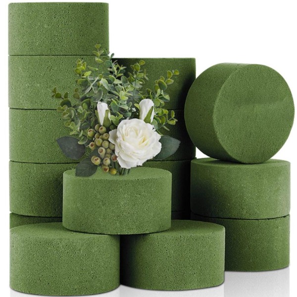 1-15st Wet Florals Foam Bricks-Florist Bröllop Display Arrangeme greenA one-size 15pcs