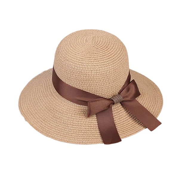 Dam Floppy Sun Beach halmhattar Bred brätte Packbar cap khaki one size