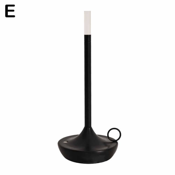 Uppladdningsbar trådlös touchlampa Camping Candle Creative Lamp US black One-size