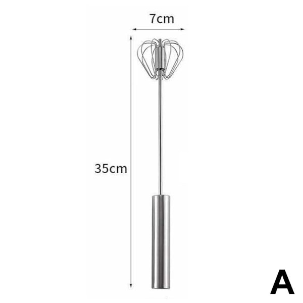 Visp i rostfritt stål, enkel automatisk visp, handdriven visp big 1pcs