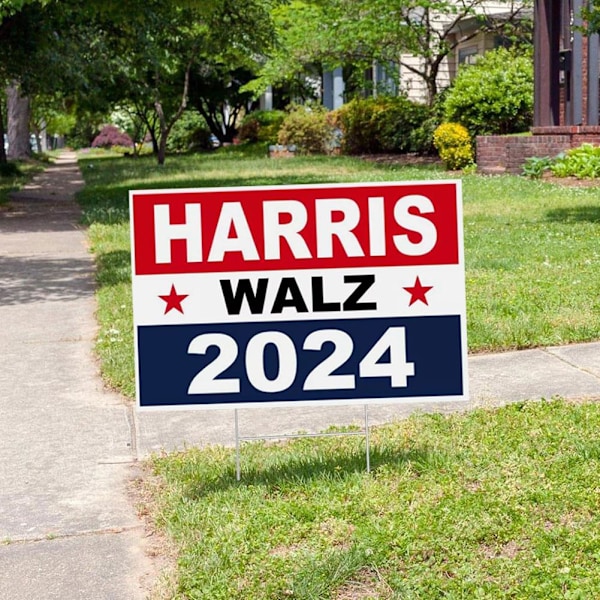 Harris Walz 2024 USA:s presidentvalkampanj - Skylt för trädgården B 1set