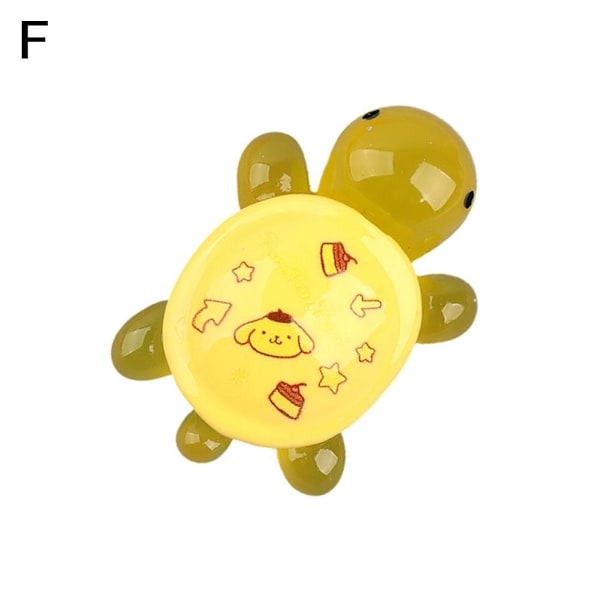 Cartoon Glow-in-the-dark Liten Sköldpadda Blind Box Söt Resin Micr Yellow 1pcs