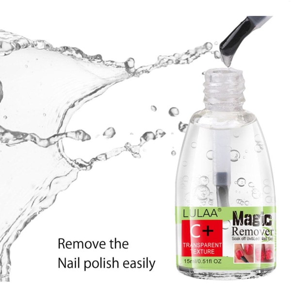 Burst Nail Gel Magic Remover Polish Soak Off Gel Coat Cleaner De Naked 1pcs