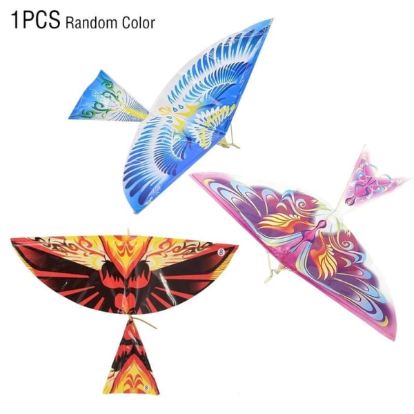 1 st elastiskt gummiband Powered Flying Birds Kite, Kids Toy, Out