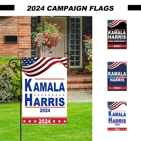 Kamala Harris 2024 Trädgårdsflaggor Kamala Harris 2024 President Gar A 45*30cm