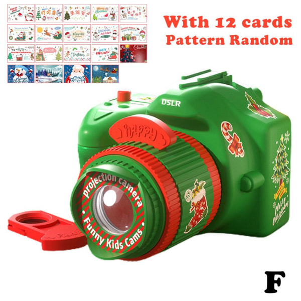 Early Education Toy Christmas Projection Camera Kids Gift green 12 *Random pattern
