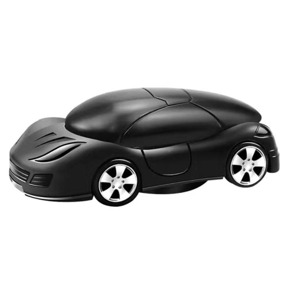 Mobiltelefonhållare 360° roterande fordonsform Stabil Clip Car Black 13*6cm