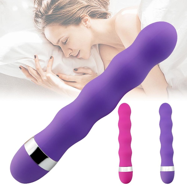 Trådad kvinnlig massagevibrator kroppsstimulator purple 1pcs