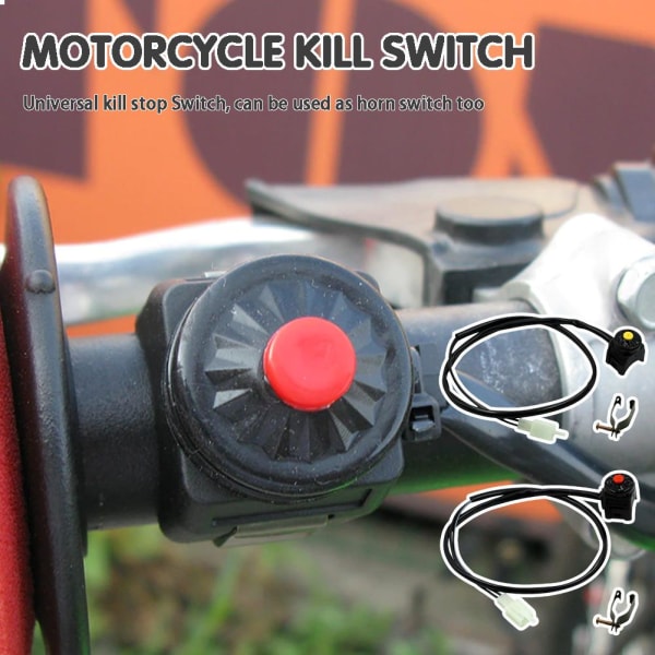 Motorcykel Kill Switch Röda tryckknappshorn Starter Dirt Bikes A