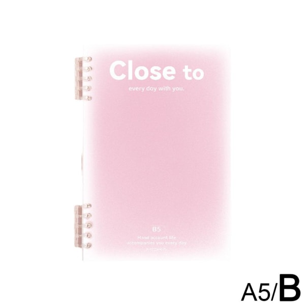 Pärm A5/B5 Notebook Loopbook Student Löstagbart brevpapper Coi red A5