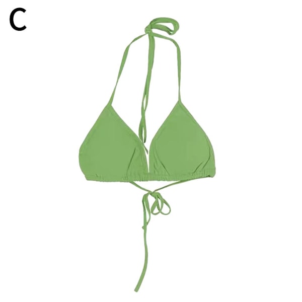 Fransk Triangelkopp Underkläder Vacker Ryggrem Tjej BH Ingen S Green onesize