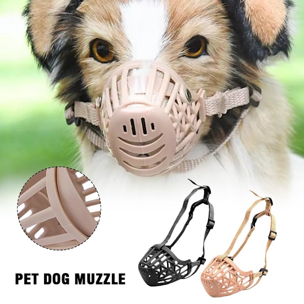 Hundmunstycke Anti-Stop-Bita Barkande Tuggande Mask Träningsdjur Black M