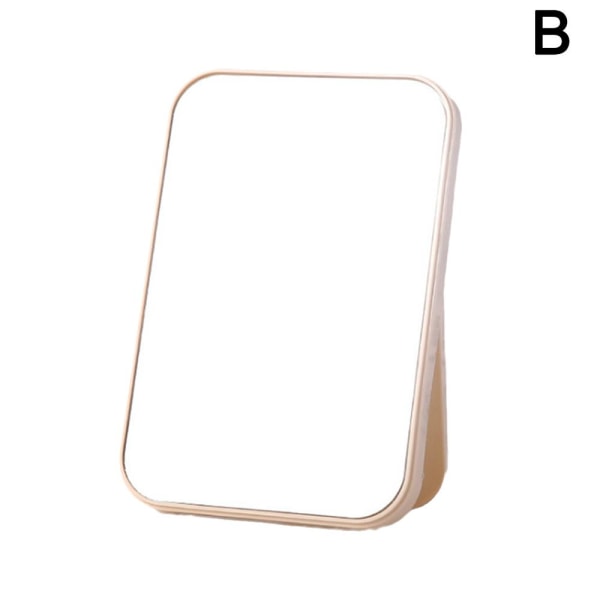 Bärbar ansiktssminkspegel skrivbord Stor vikbar fyrkantig resa beige 1pcs