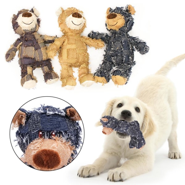 Extreme Bear Dog Toy oförstörbar Robust Companion Chewers Che Light brown one size