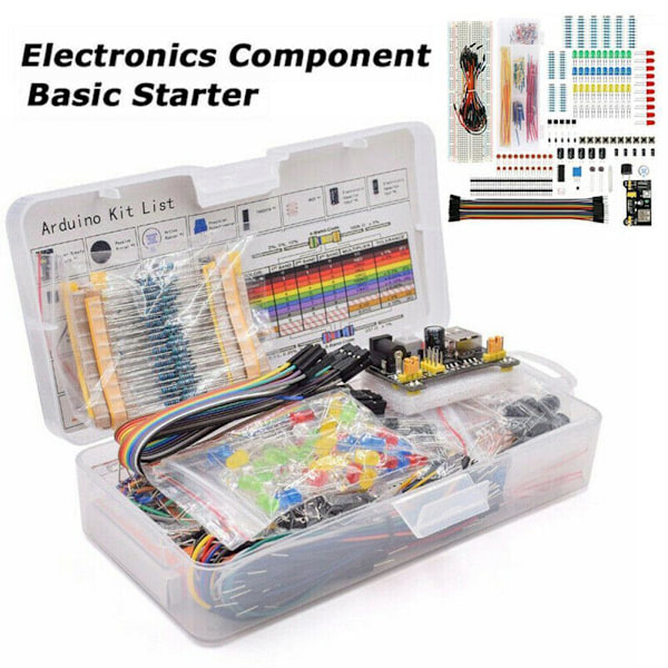 Elektronikkomponent Startpaket Trådar Brödbräda LED Transistor