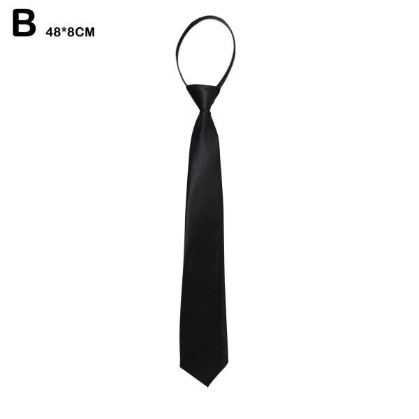 Zipper Tie Black One-pull smal version av den brittiska trenden Fo blackB 48*8cm
