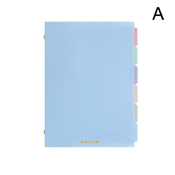 Lösbladig anteckningsbok Innerdel Etikett Index Papper Pp Plast blue A5