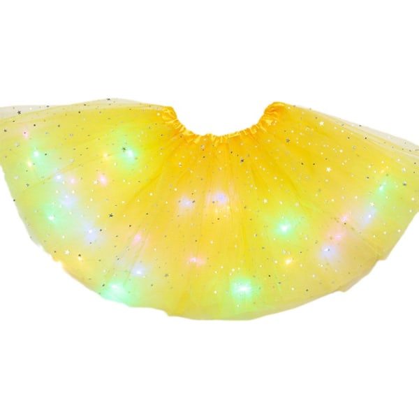 LED glödande ljus Tutu-kjolar Fairy Costume Kids Light Up-kjol blue one size