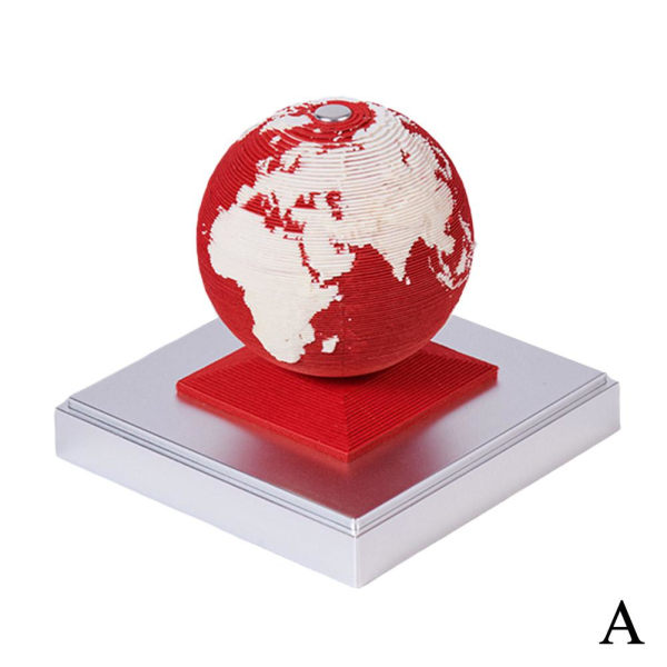 3D Stereo Earth Desk Calendar 1.2023 Kalender Memo Gift Carving Red one size