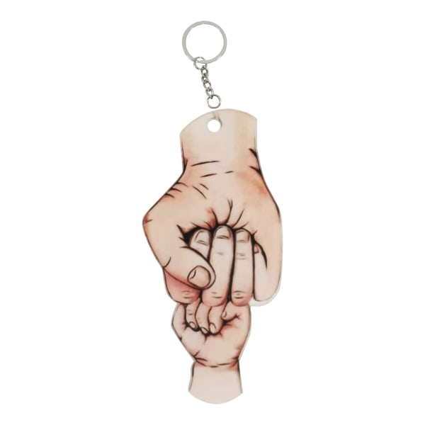 Hand Fist Keychain Pappa Nyckelring, pappapresent, fru make two fists One-size