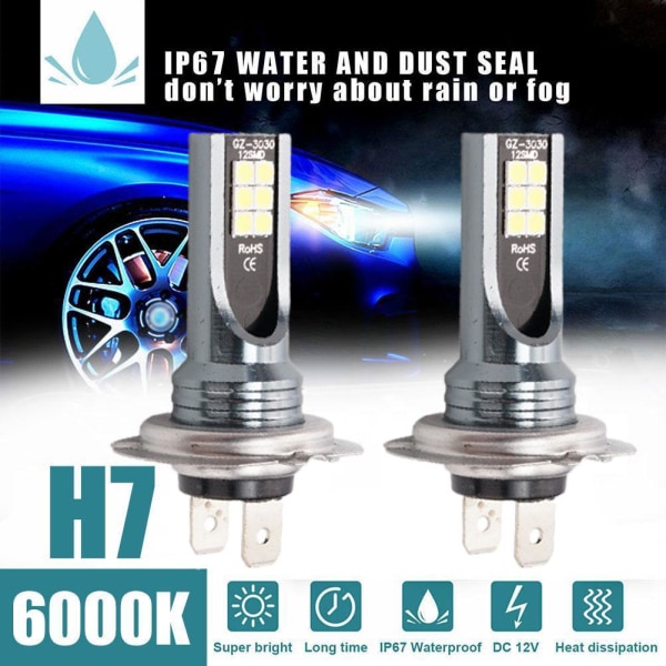 H1-H11 LED-strålkastarsatser 110W 20000LM FOG-lampor DRL 6000K H11 One-size