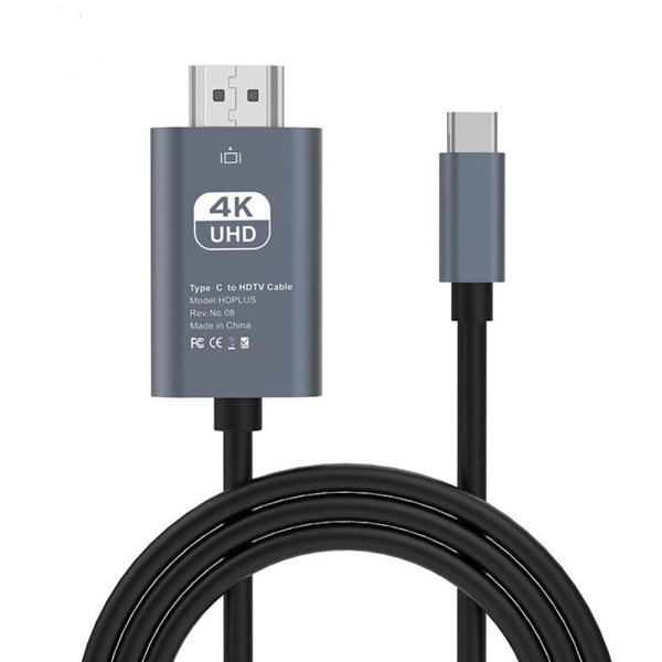 4k 30Hz HDMI-projektionskabel USB Typ C till HDMI-kabel 2;