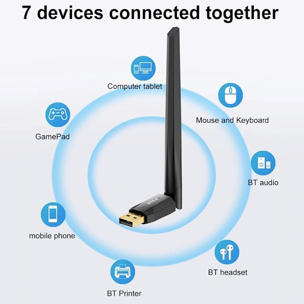 USB-dongeladapter Bluetooth 5.4 Adapter 150MAdapter Driver för