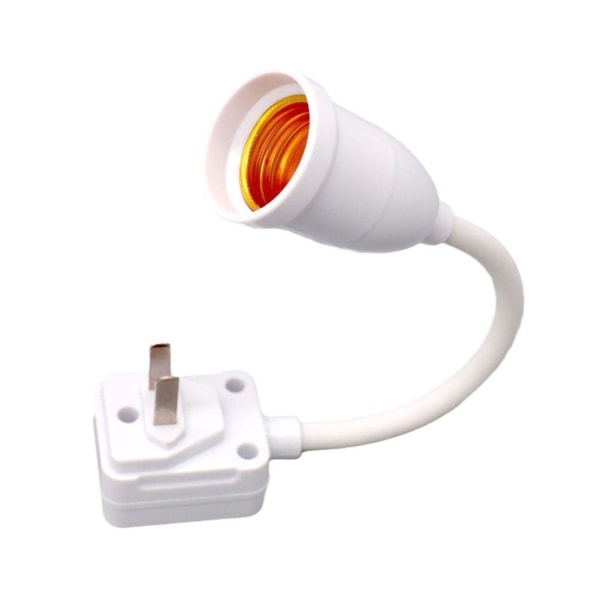 E27 Lampsockelhållare Ljussockel Konverterare Pluggvägg Flexibel B whiteB 3-pronged plug