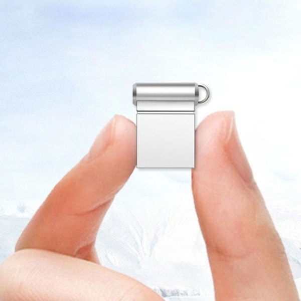 weiyufang Mini USB Flash Drive Bärbar Memory Stick Metal Pen D silverC 16GB