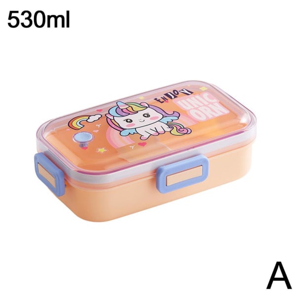 530/700 ml hög skönhet tecknad barnmatlåda förseglad Bento pink  530ml