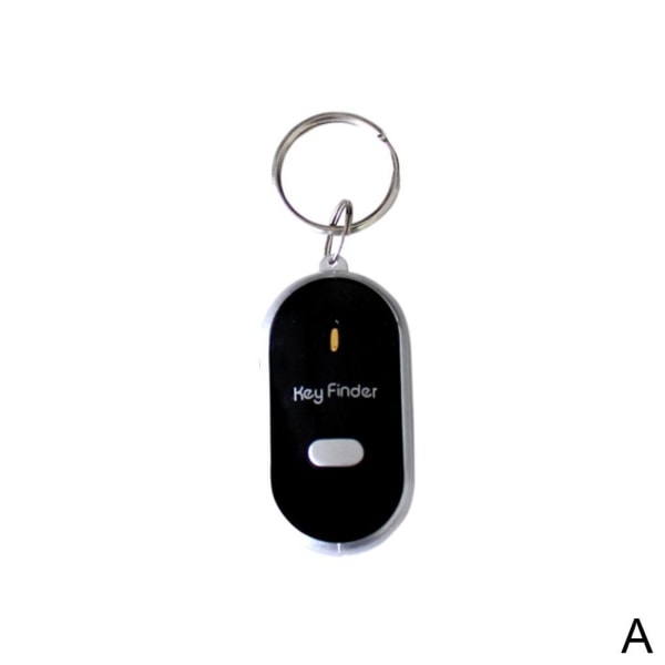 LED Anti-Lost Key Finder Locator Nyckelring Whistle Sound Keyring blue One-size