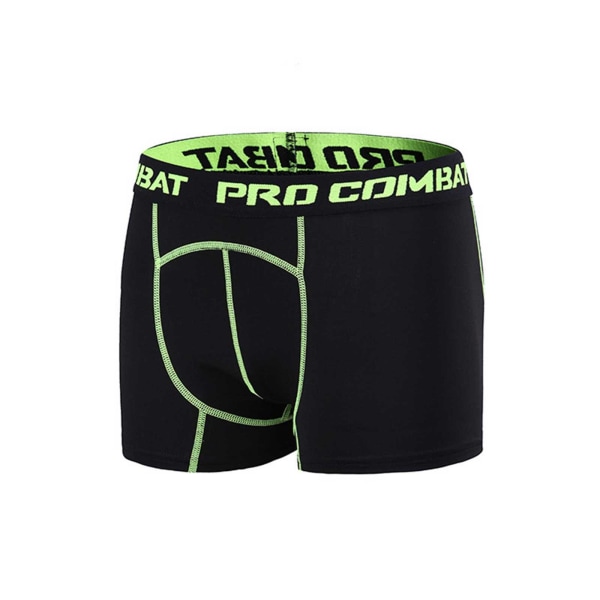 Korta tights för män med hög elasticitet kompressionsbyxor presenteras I green XXXL
