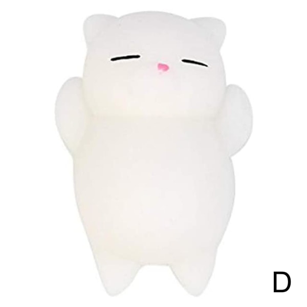 Mini Squeeze Toy Söt tecknad Squishy Kawaii Pink Cat Dekompress mixed-color 1pcs