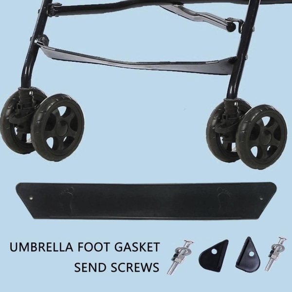 Svart Fotstödsbräda Baby Fotstöd Pedal Barnvagn Fotplan för BlackB Small （For 30-34cm）