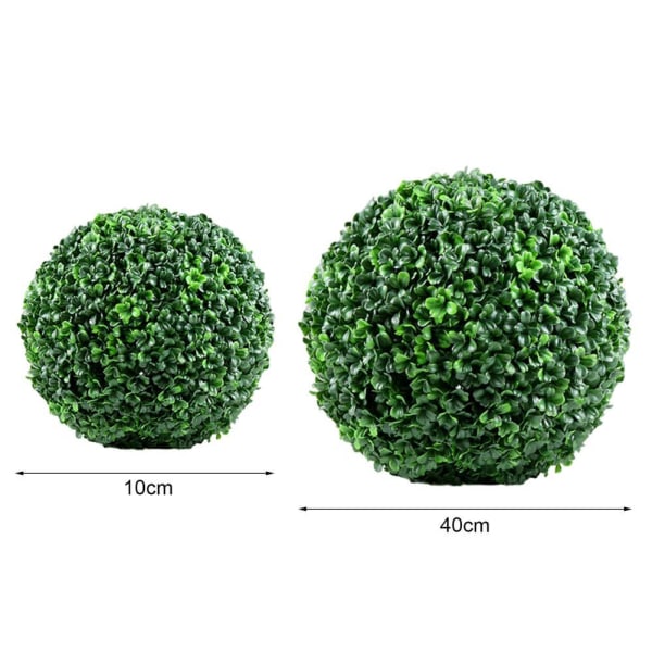 WAITLOVER Buxbomboll Artificiell blad Topiary Ball Realistisk Fa greenA 10cm