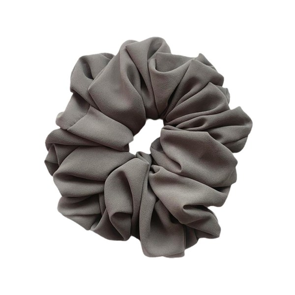 Solid Chiffong Scrunchie Elastiskt hårband Ring Rep Band Accesso coffee one size