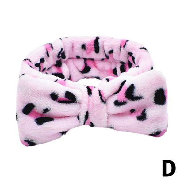 Pannband med print för sminkborttagning och ansiktstvätt pink one-size