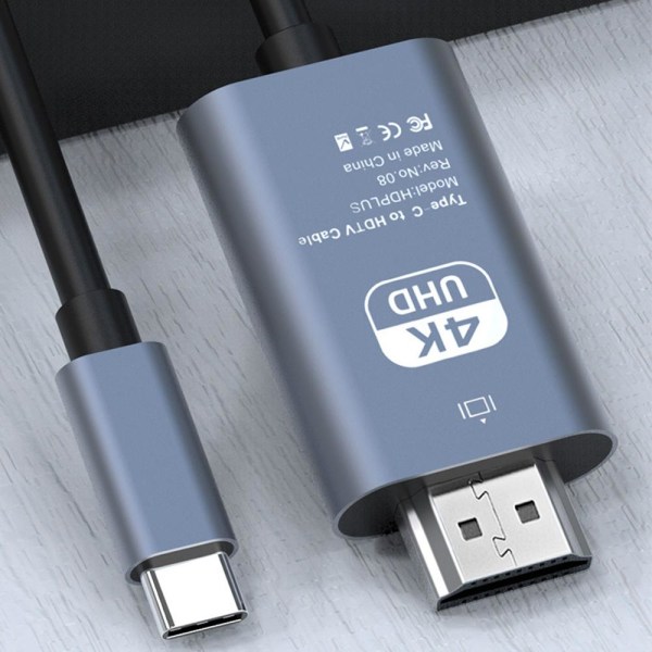 4k 30Hz HDMI-projektionskabel USB Typ C till HDMI-kabel 2;