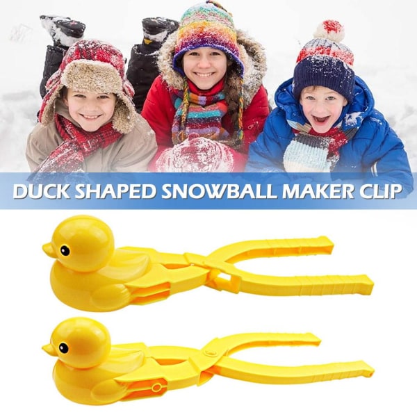 Snowball Maker Plast Clip Kids Outdoor Sand Snow Ball Form Toy YellowA S