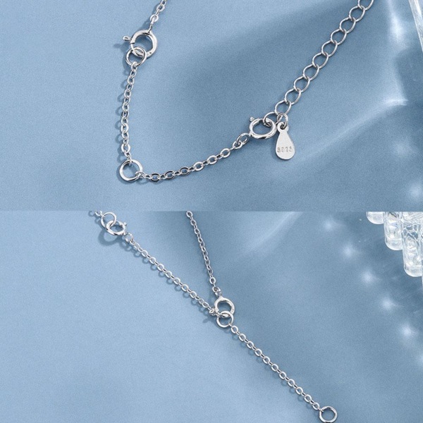 Halsbandsförlängare Slitstarkt Silver Halsband Armband Ankelband Exten sliver4 5cm