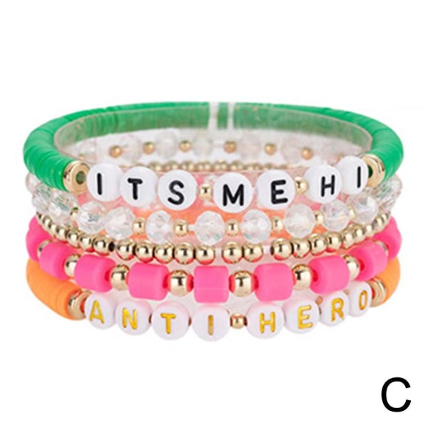 Taylor Swift Eras Tour Set med 5 Random Friendship Trading Bracel B One size