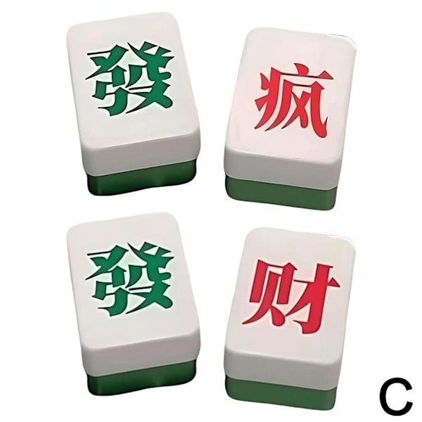 Magnetisk Mahjong-Placket Mellanfinger Nyckelring, Rolig Magnetisk Mah B ONE