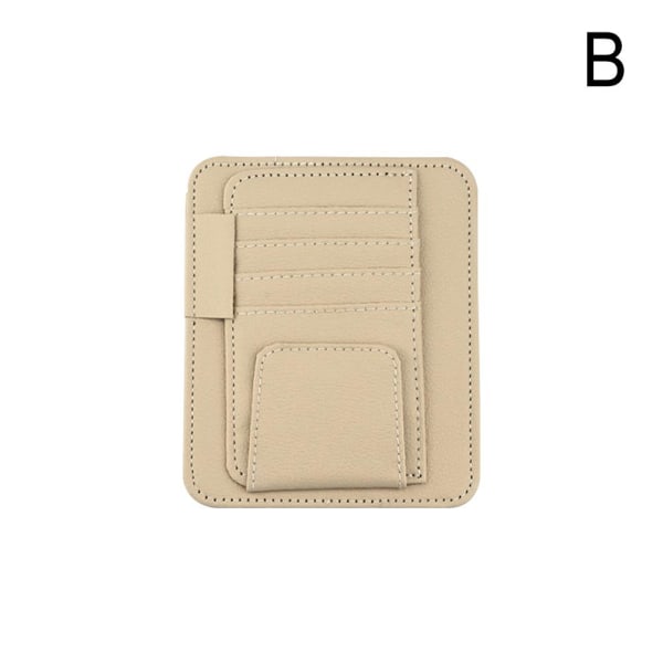 Bil Solskydd Organizer Multi-Pocket Auto Inredningsdekor ficka beige One-size