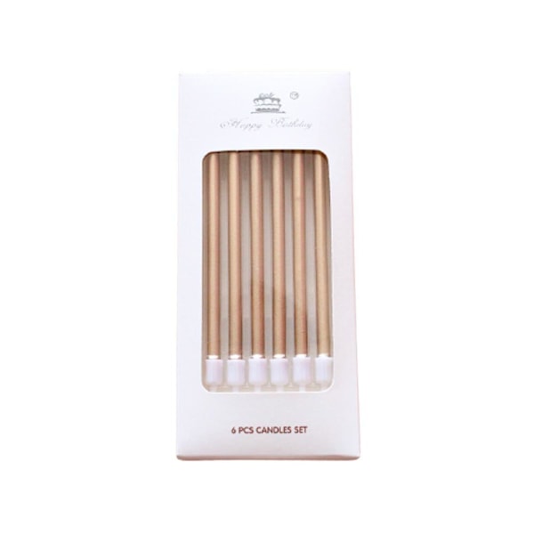 Blandade 6x Tårta Ljus Set för Födelsedag Semester Tårtor 1/3/5/1 Champagne gold 6pcs 5pcs