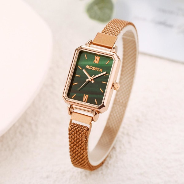 INS Wind Sen-serien Peacock Green Small Square Watch Art Small F Green One size